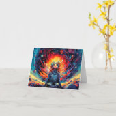 From Space & Beyond Illustratie Verjaardag Kaart (Gele Bloem)