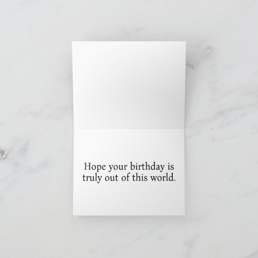 From Space & Beyond Illustratie Verjaardag Kaart (Binnen)