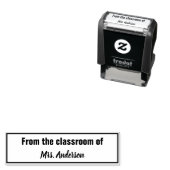 From the Classroom of Teacher's Name with Border Zelfinktende Stempel (In situ)