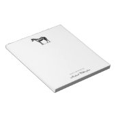 From The Desk Of | Elegant Horse Equestrian Name Notitieblok (Schuin)