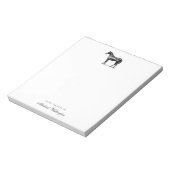 From The Desk Of | Elegant Horse Equestrian Name Notitieblok (Linkerzijde)