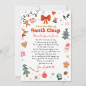 From the Desk of Santa Christmas Elf Letter Kaart (Voorkant)