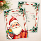 From the Desk of Santa Kids Christmas Note Letter Feestdagenkaart