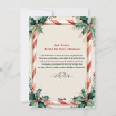 From the Desk of Santa Kids Christmas Note Letter Feestdagenkaart (Achterkant)