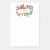 From the Desk of Teacher Cute Personalized Post-it® Notes (Voorkant)