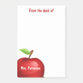 From the Desk of Teacher Red Apple Personalized Post-it® Notes (Voorkant)