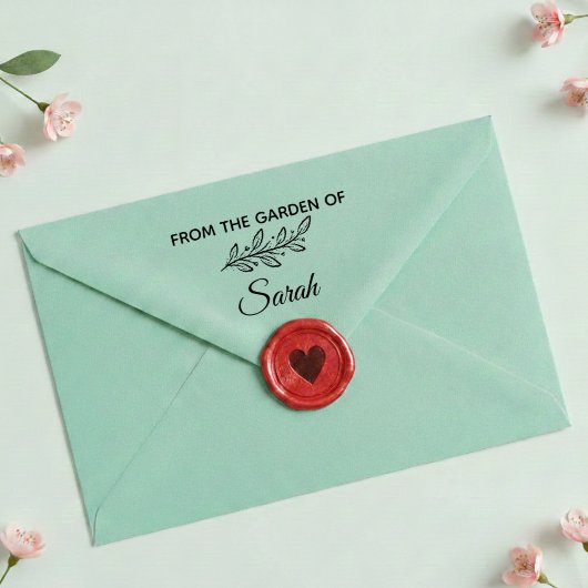 From the Garden of Custom Name Stamp Zelfinktende Stempel