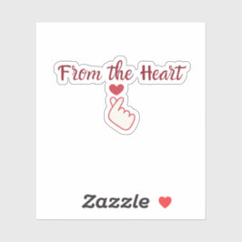 From the Heart Sticker | Handmade Packaging Label
