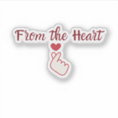 From the Heart Sticker | Handmade Packaging Label (Voorkant)