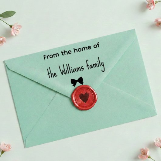 From the Home of Custom Family Address Stamp Zelfinktende Stempel