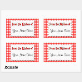 From The Kitchen Of Red White Custom Stickers (Vel)
