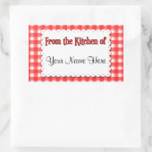 From The Kitchen Of Red White Custom Stickers (Tas)