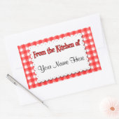From The Kitchen Of Red White Custom Stickers (Envelop)