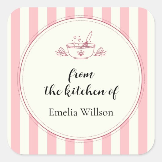 From the kitchen of Small Business Vierkante Sticker (Voorkant)