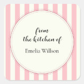 From the kitchen of Small Business Vierkante Sticker (Voorkant)