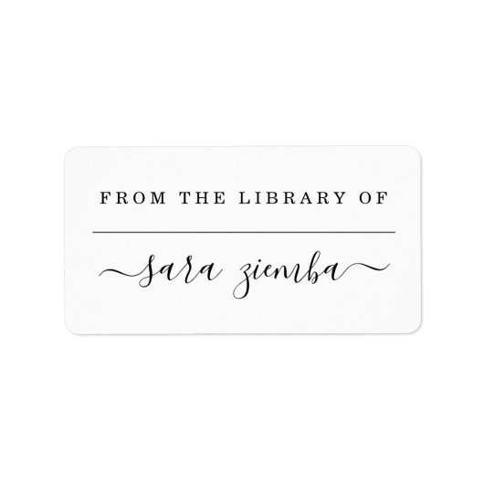 From the Library of Book Label (Voorkant)