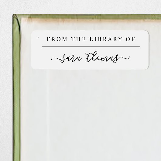 From the Library of Book Label