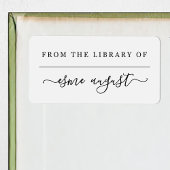 From the Library of Book Label