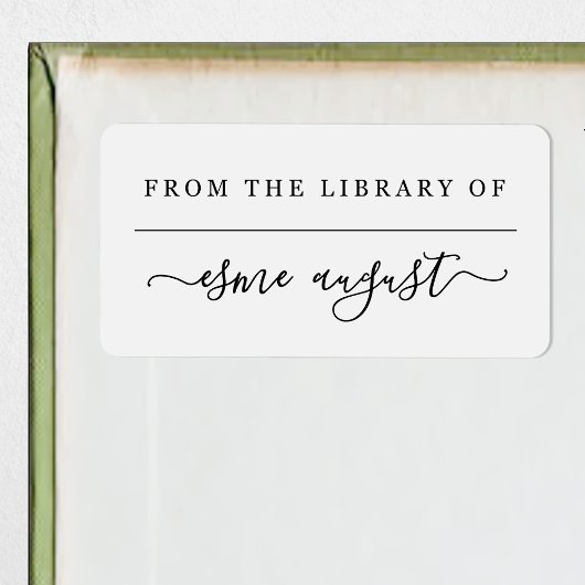 From the Library of Book Label