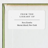 From the Library of Book Label