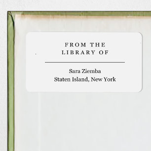 From the Library of Book Label