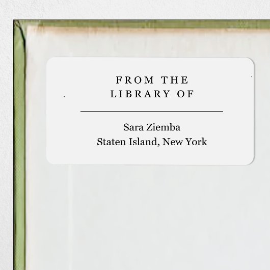 From the Library of Book Label