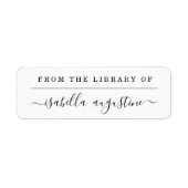 From the Library of Book Label (Voorkant)