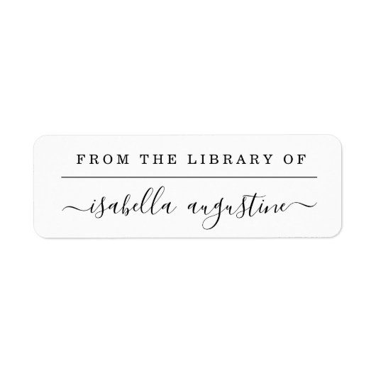 From the Library of Book Label (Voorkant)