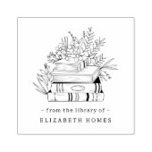 From the Library of Custom Quote Books and Flower Rubberstempel (Afrduk)