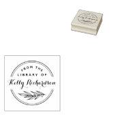 From the Library Of | Hand Drawn Branch & Script Rubberstempel (Gestempeld)