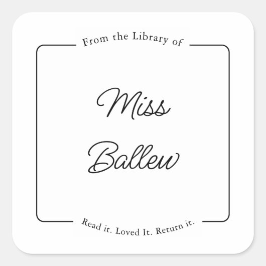 From the Library of Labels, Library Stickers (Voorkant)