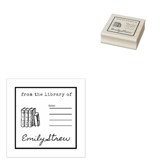 "From The Library Of" Rubber Stamp for Books Rubberstempel (Gestempeld)