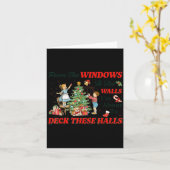 From The Windows To The Walls Cute Christmas Holid Kaart (Gele Bloem)