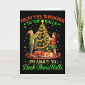From The Windows To The Walls Funny Christmas Tree Kaart (Voorkant)