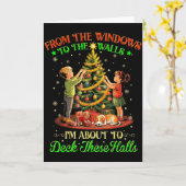 From The Windows To The Walls Funny Christmas Tree Kaart (Gele Bloem)