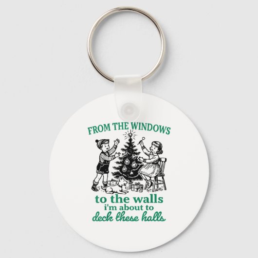 From The Windows To The Walls Funny Christmas Tree Sleutelhanger (Voorkant)
