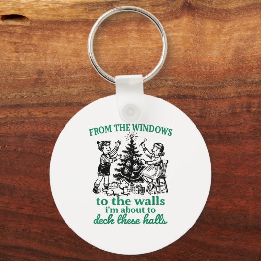 From The Windows To The Walls Funny Christmas Tree Sleutelhanger (Voorkant)