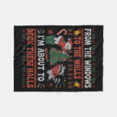 From The Windows To The Walls Raccoon Christmas Ug Fleece Deken (Voorkant (Horizontaal))