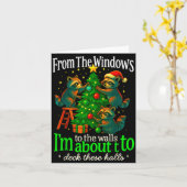 From The Windows To The Walls Raccoon Funny Christ Kaart (Gele Bloem)