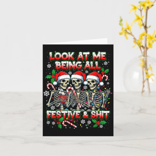 From The Windows To Walls Deck These Halls Raccoon Kaart (Gele Bloem)