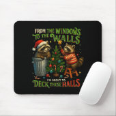 From The Windows To Walls Deck These Halls Raccoon Muismat (Met muis)