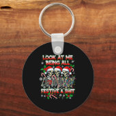 From The Windows To Walls Deck These Halls Raccoon Sleutelhanger (Voorkant)