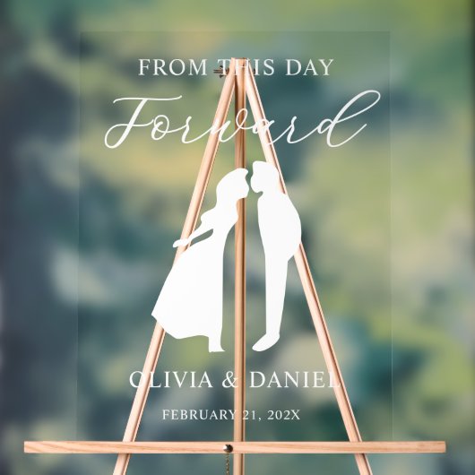 From This Day Forward Personalized Wedding Welcome Acryl Bord (Neutraal)