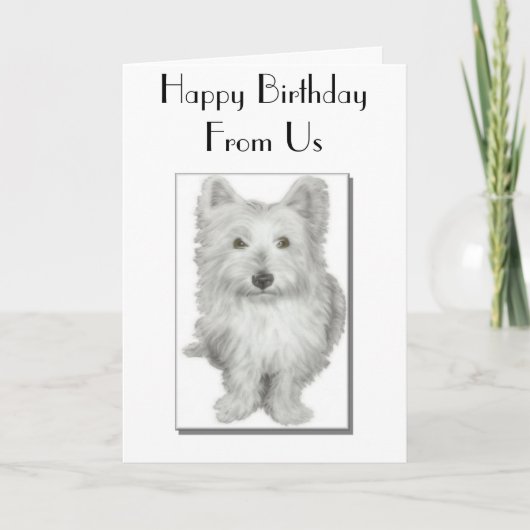 'From Us' Birthday Card Kaart (Voorkant)