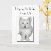 'From Us' Birthday Card Kaart (Gele Bloem)