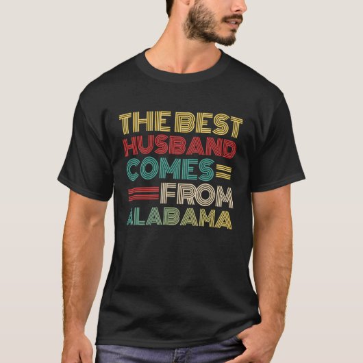 From Wife The Best Husband Comes From Alabama T-shirt (Voorkant)