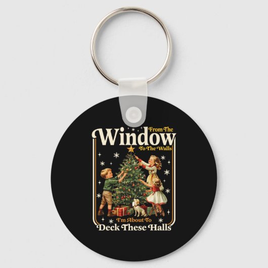 From Windows To Walls Holiday Party Funny Adult Hu Sleutelhanger (Voorkant)