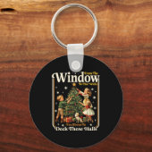 From Windows To Walls Holiday Party Funny Adult Hu Sleutelhanger (Voorkant)