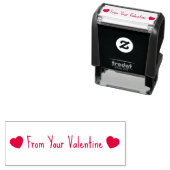 From Your Valentine with 2 Hearts Text Template Zelfinktende Stempel (In situ)