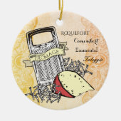 Fromage kaas rasp gourmet Kerst ornament (Voorkant)